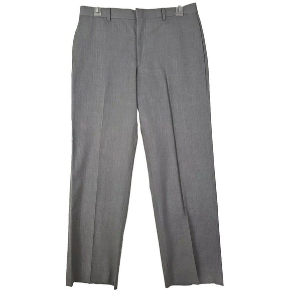 Banana Republic ~Men's Size 35/32~ Gray Striped Prit Modern Fit Wool Blend Pants - Picture 1 of 9